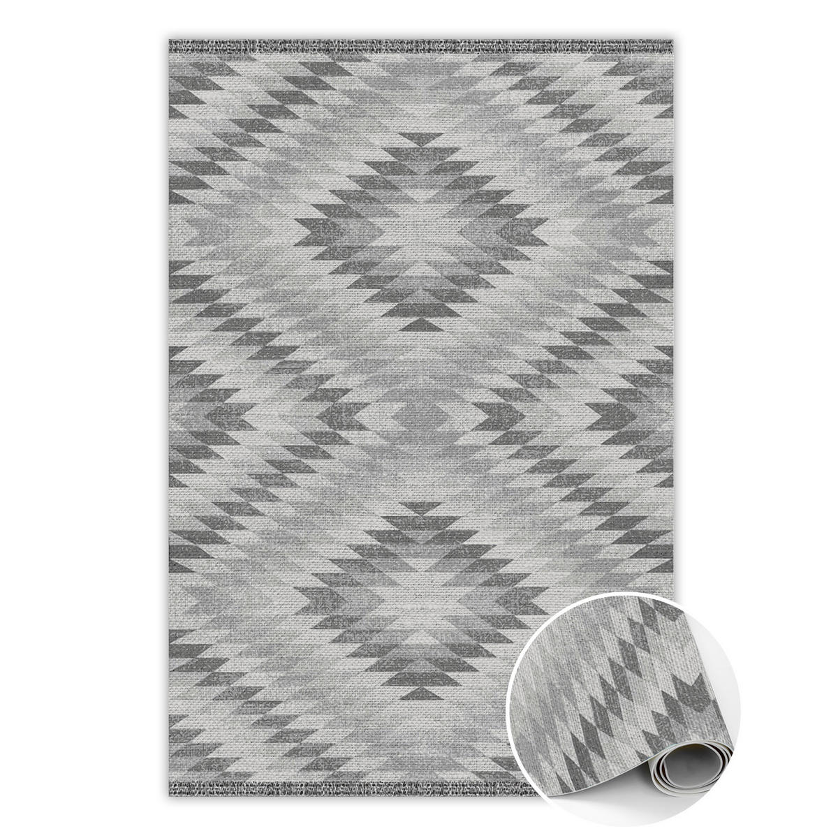 VINYL-TEPPICH 90x60 cm Schwarzweiß - Multicolor, Kunststoff (60/1.6cm) - ArtPrintCave