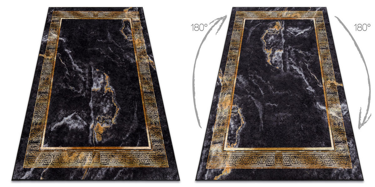 TEPPICH Miro 140/190 cm - Schwarz, Textil (140/190cm) - rugsX