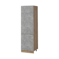 VORRATSSCHRANK R-Line, Beton/Goldkraft Eiche, 60 cm - Honigeiche/Grau, Holzwerkstoff (60/206.8/57.2cm) - Vicco