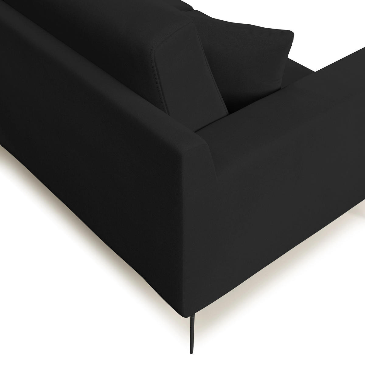 LINEARSOFA Prestige - Schwarz, Textil (206/95/91cm) - Divani.store