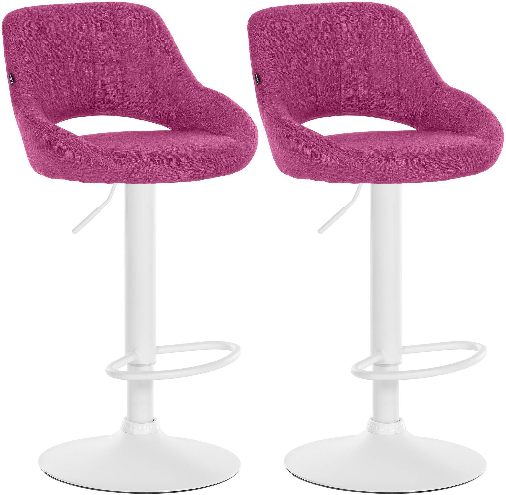 BARHOCKER 2er Set Stoff lila - Lila, Textil (47/85/48cm) - CLP