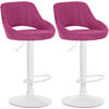 BARHOCKER 2er Set Stoff lila - Lila, Textil (47/85/48cm) - CLP