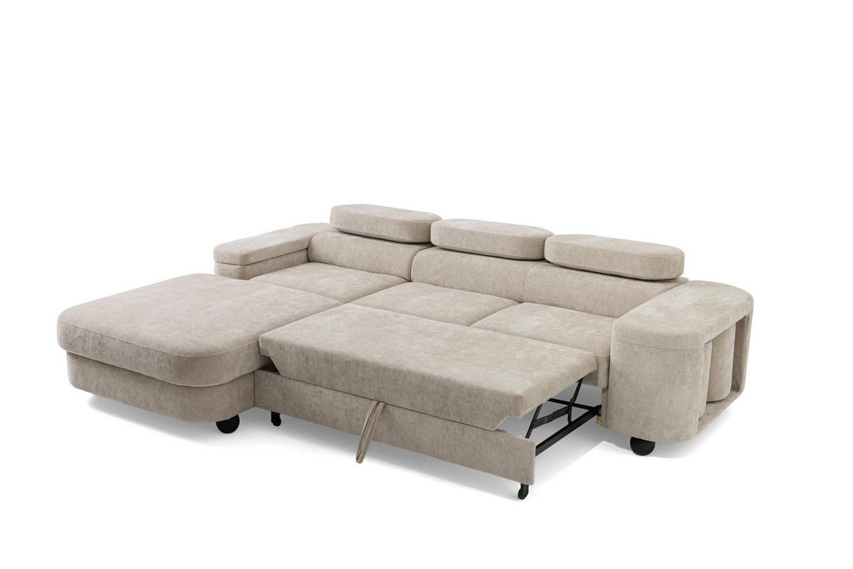 ECKSOFA Love Links Beige - Beige, Holz (205/284cm) - Muffo