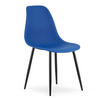 ESSZIMMERSTUHL KALEO blauer Sitz, schwarze Beine - Blau/Schwarz, Kunststoff (46/84/51cm) - Valora