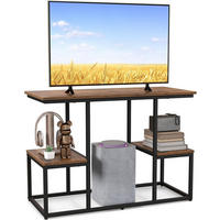 TV-KONSOLENTISCH 65cm Braun - Braun, Metall (40/65/108cm) - COSTWAY