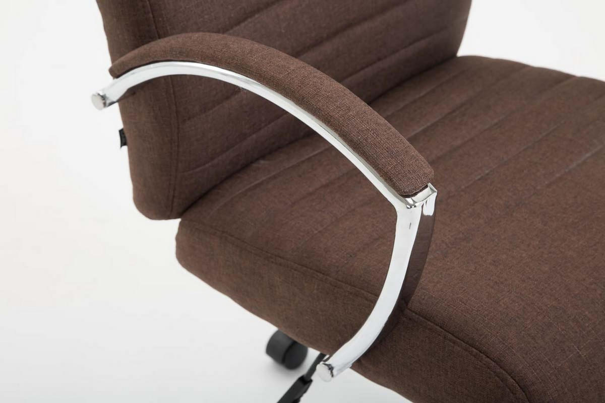 BÜROSTUHL Vallon, Stoff Braun - Braun, Textil/Metall (60/118/68cm) - TPFLiving