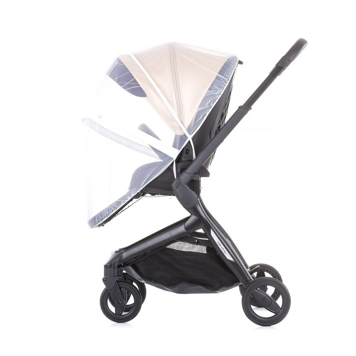MOSKITONETZ Lux weiß Insektenschutz, Kinderwagen, Buggy, Reißverschluss, universell passend - Weiß, Textil - Chipolino
