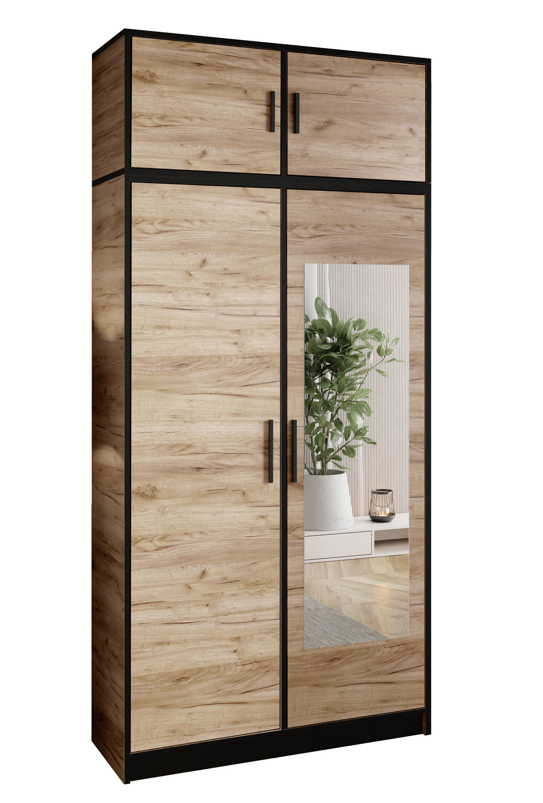 Kier Furniture ŠATNÍ SKŘÍŇ ROJ s nástavbou 2D Dub Craft