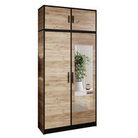 DREHTÜRENSCHRANK ROJ MIT AUFSATZ 2D Eiche Craft Gold - Honigeiche, Holzwerkstoff (105/247/39cm) - Kier Furniture