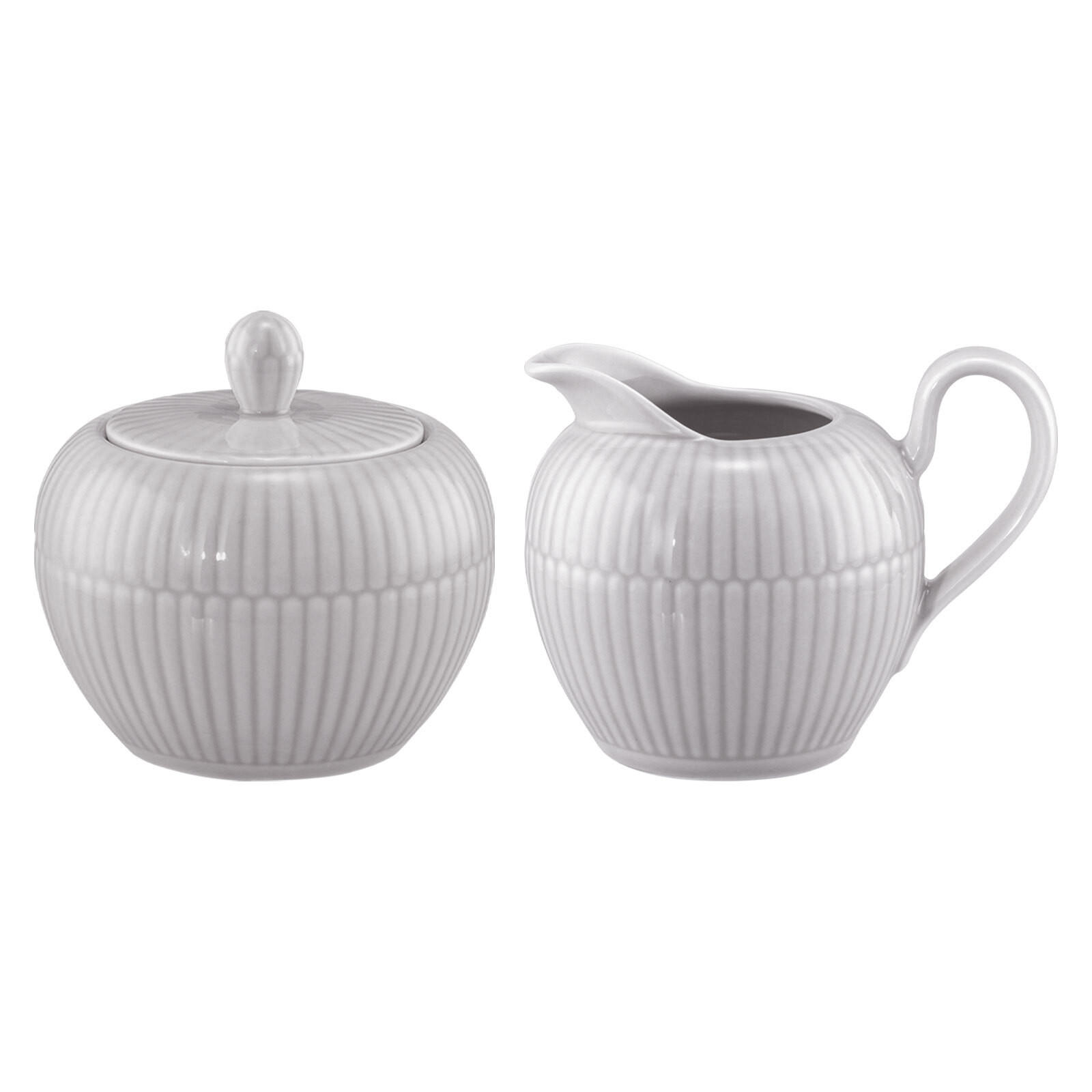 MILCH- & ZUCKER-SET Amina Silbergrau 2er Set - Grau, Keramik (1/1cm) - Seltmann Weiden