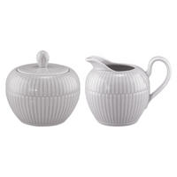 MILCH- & ZUCKER-SET Amina Silbergrau 2er Set - Grau, Keramik (1/1cm) - Seltmann Weiden