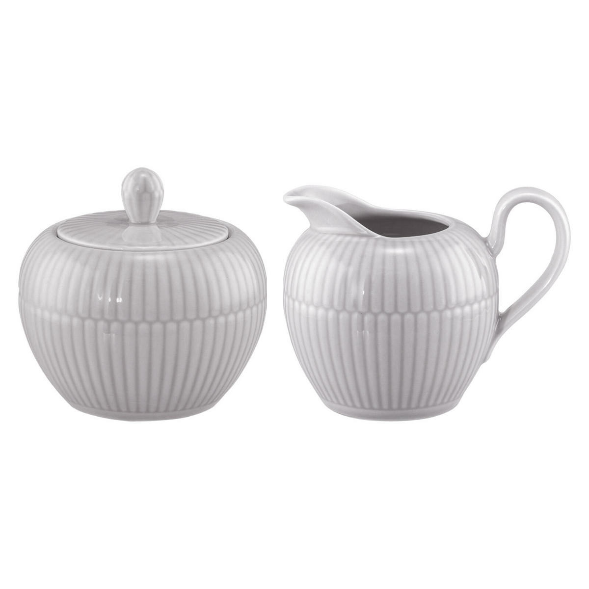 MILCH- & ZUCKER-SET Amina Silbergrau 2er Set - Grau, Keramik (1/1cm) - Seltmann Weiden