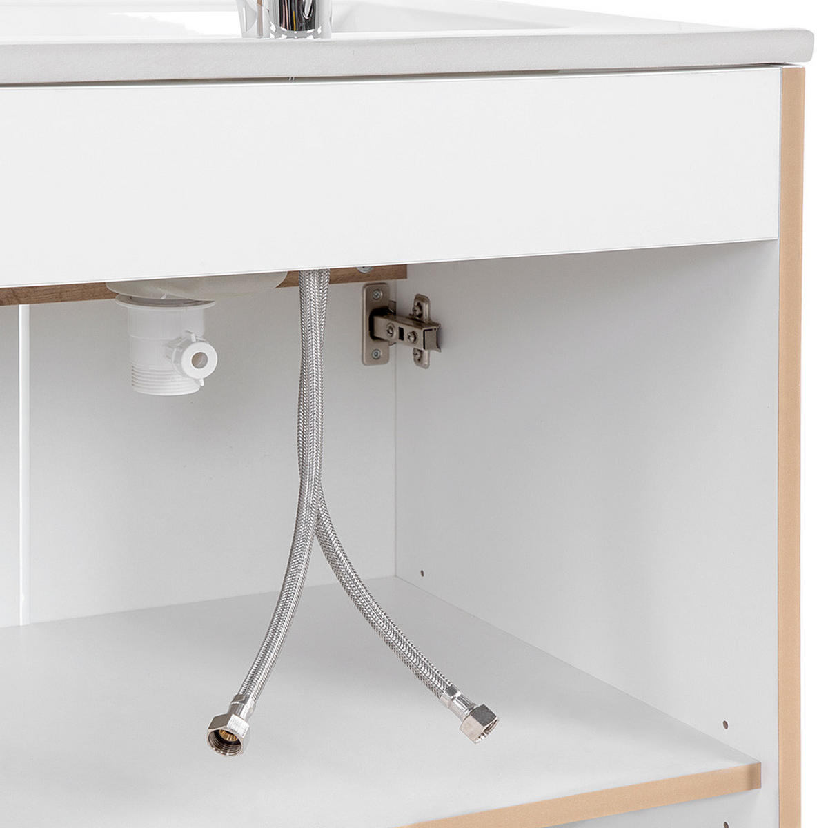 WASCHTISCH Solna-56 - Weiß, Holzwerkstoff (52/85/40cm) - Lomado