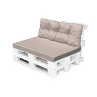 PALETTENKISSEN 120/80/10 cm, in Beige, für 2 Personen, mit Rückenteil - Beige, Naturmaterialien (120/10/80cm) - Best for Kids