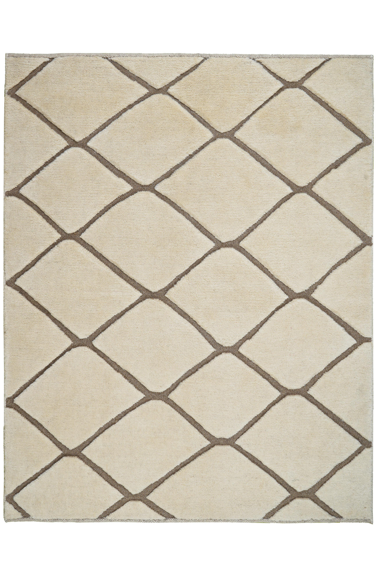 TEPPICH Gabbeh Beige 190/148 cm Schurwolle - Beige, Textil (148/190cm) - Looma