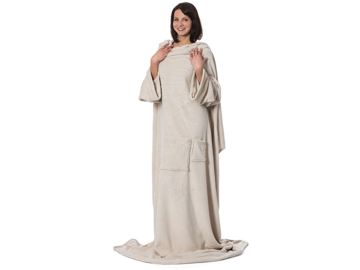 KUSCHELDECKE, 170x200 cm, 100% Polyester, Weiß - Beige, Textil (170/200cm) - Zollner