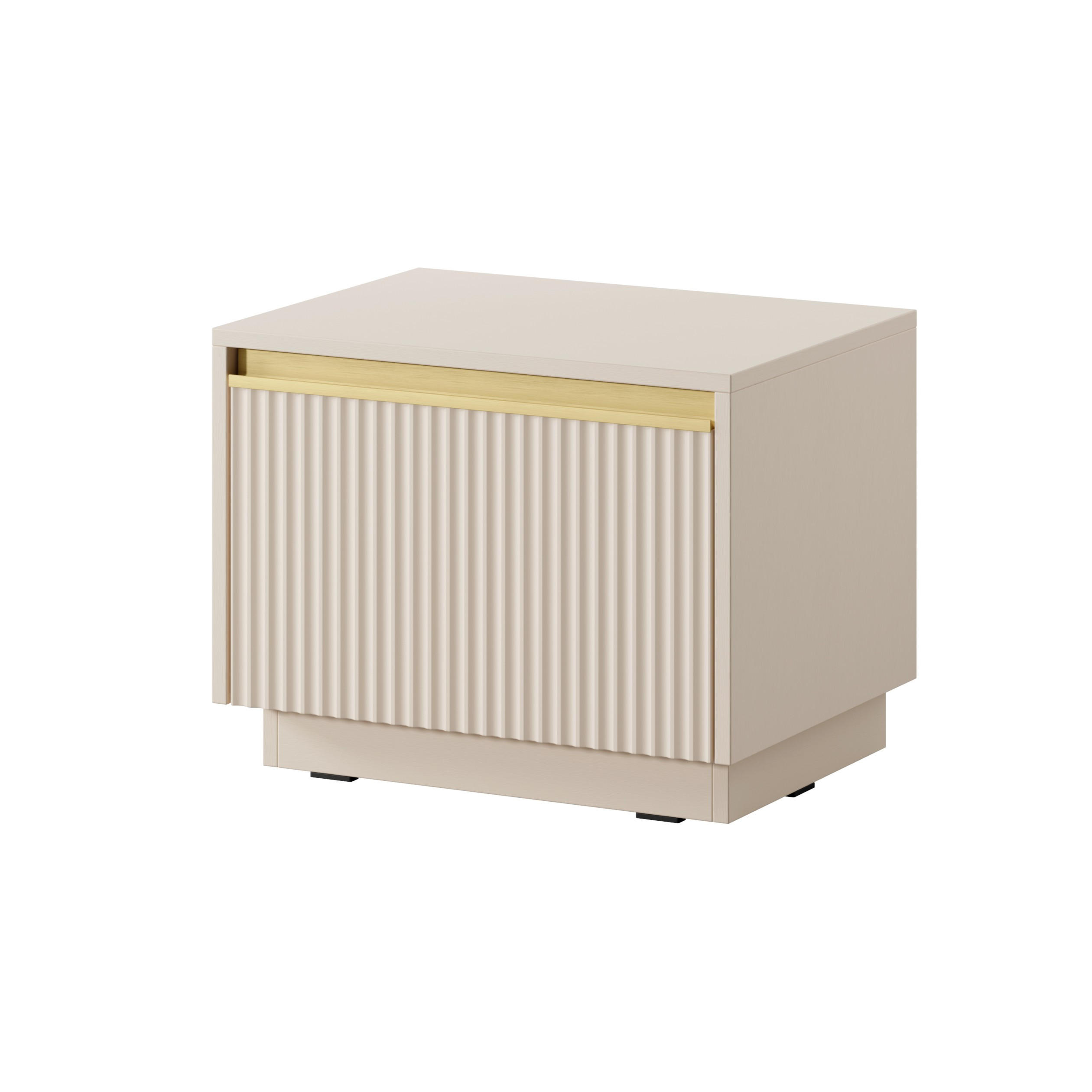 NACHTTISCH MAESTRO 54/42/39 cm Beige - Beige, Holzwerkstoff (54/42/39cm) - MASSENO