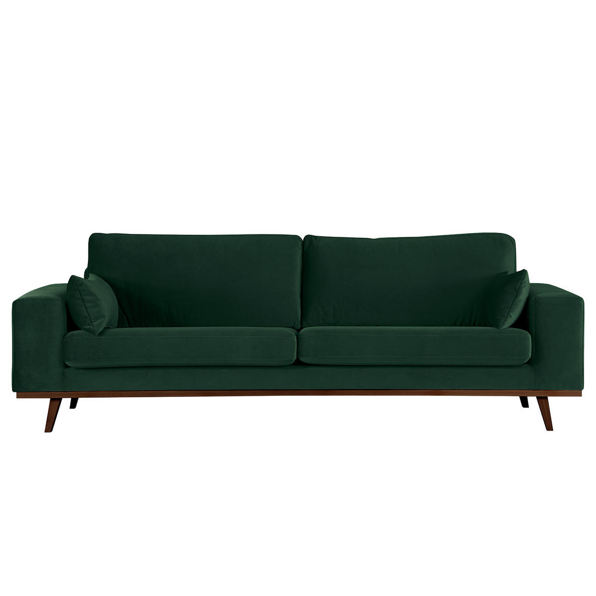 3-SITZER SOFA - Buchefarben/Grün, Textil (237/81/88cm) - home24