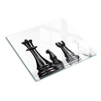 GLASPLATTE 60x52 cm Schachfigur - Schwarz, Glas (60/0.4/52cm) - TULUP