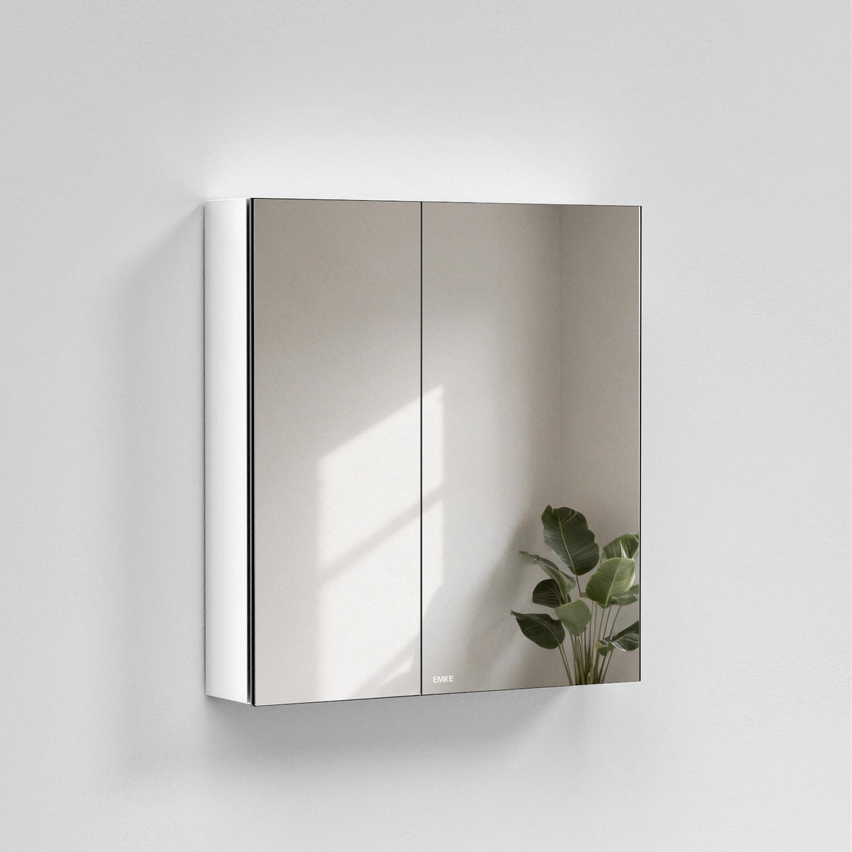 SPIEGELSCHRANK Weiß 65/60/14,5 cm - Weiß, Metall (60/65/14.5cm) - EMKE