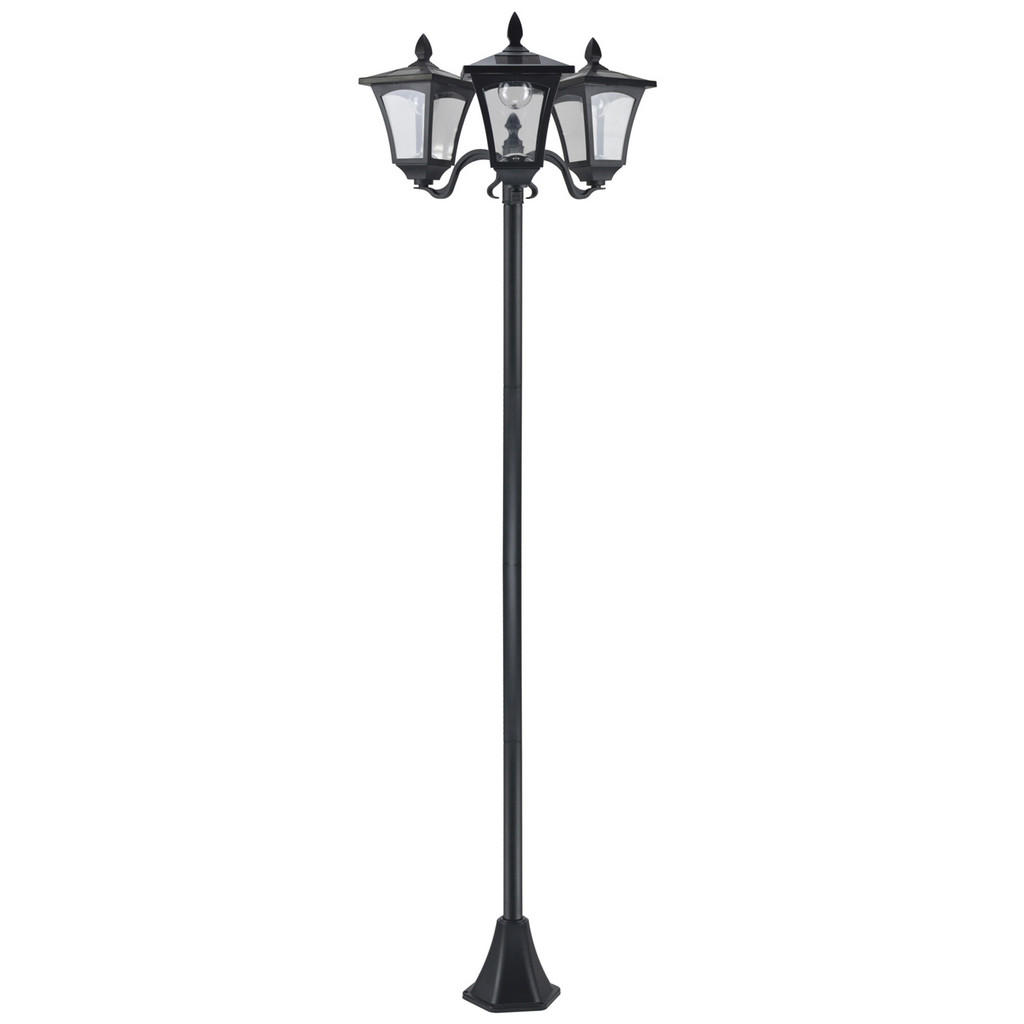 Outsunny SOLÁRNÍ zahradní lampa se 3 světly Solární lampa s LED 120 lumenů IP44 plast
