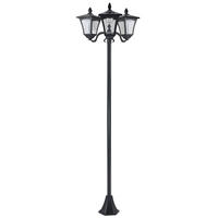 GARTENLATERNE, 201 Edelstahl, Schwarz - Schwarz, Metall (51.5/47/182.5cm) - Outsunny
