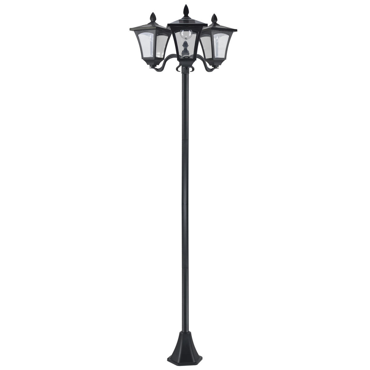GARTENLATERNE, 201 Edelstahl, Schwarz - Schwarz, Metall (51.5/47/182.5cm) - Outsunny