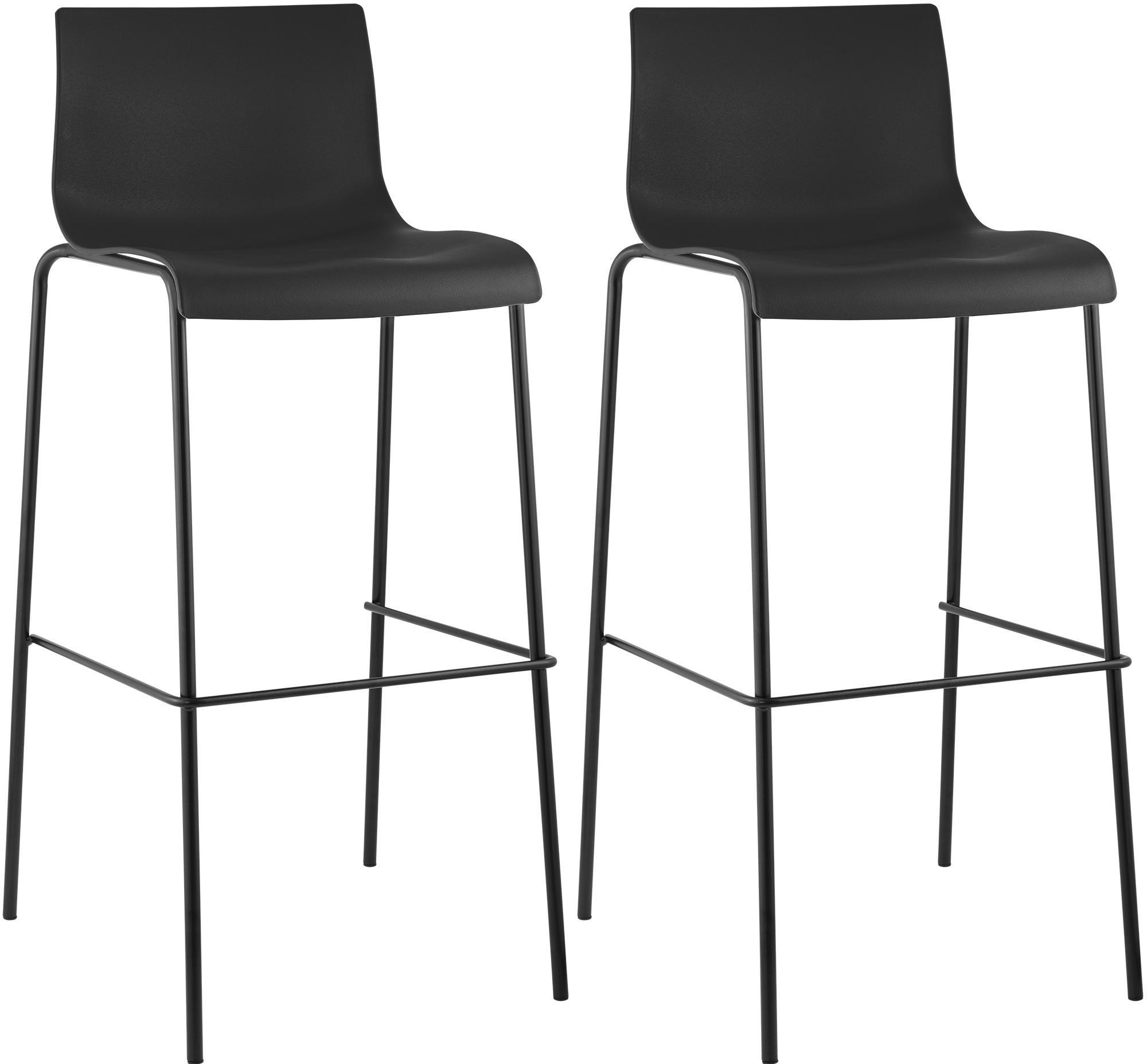 Deluke Barhocker Schwarz 43x100x48 cm