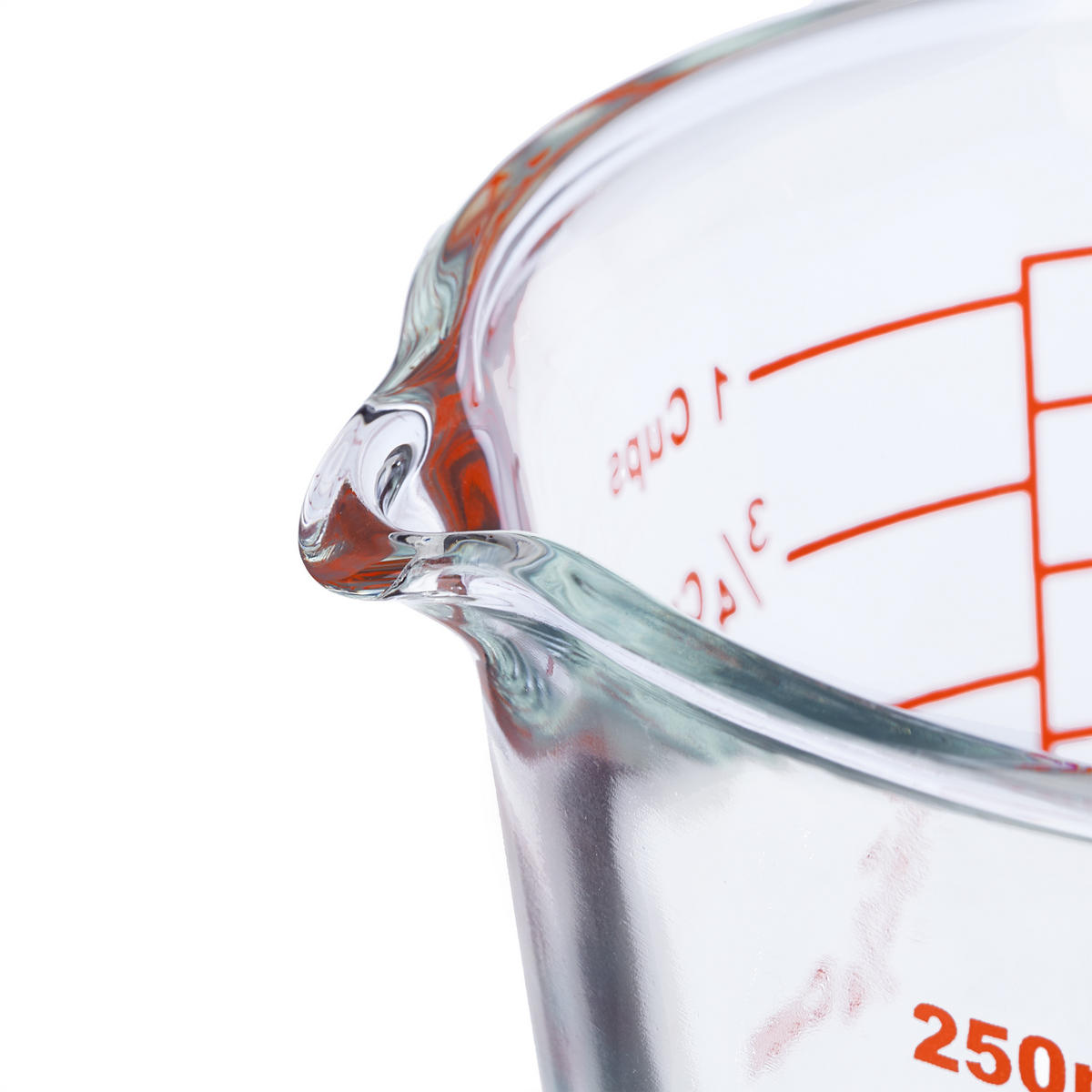 MESSBECHER - Transparent, Glas (0.25L) - Relaxdays