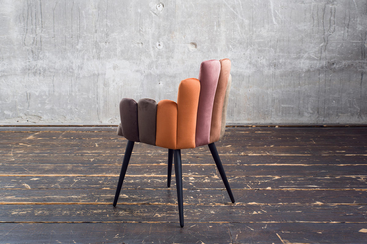 ESSZIMMERSTUHL FREJA Braun Velvet - Dunkelbraun/Schwarz, Kunststoff/Textil (58/85/56cm) - KAWOLA