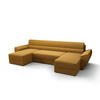 ECKSOFA REBIU2 Poso 01 mit Schlaffunktion - Currygelb, Textil (326/86/140cm) - Bedante