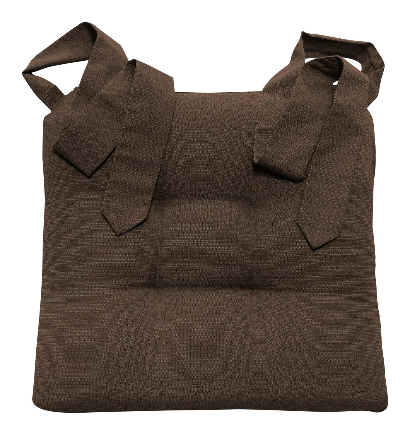 STUHLKISSEN mit Schleifenband 4er Set - Braun, Textil (46/42/7cm) - Bonvionn