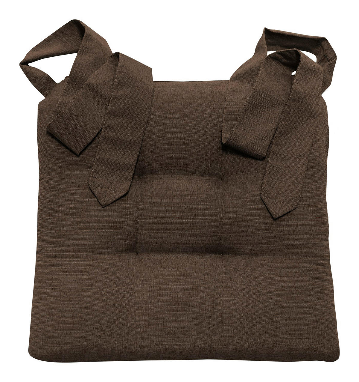 STUHLKISSEN mit Schleifenband 2er Set braun - Braun, Textil (46/42/7cm) - Bonvionn