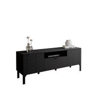 TV-SCHRANK LUMI mit Schublade 160 cm, Schwarz - Schwarz, Holzwerkstoff (160/57/41cm) - Lookway