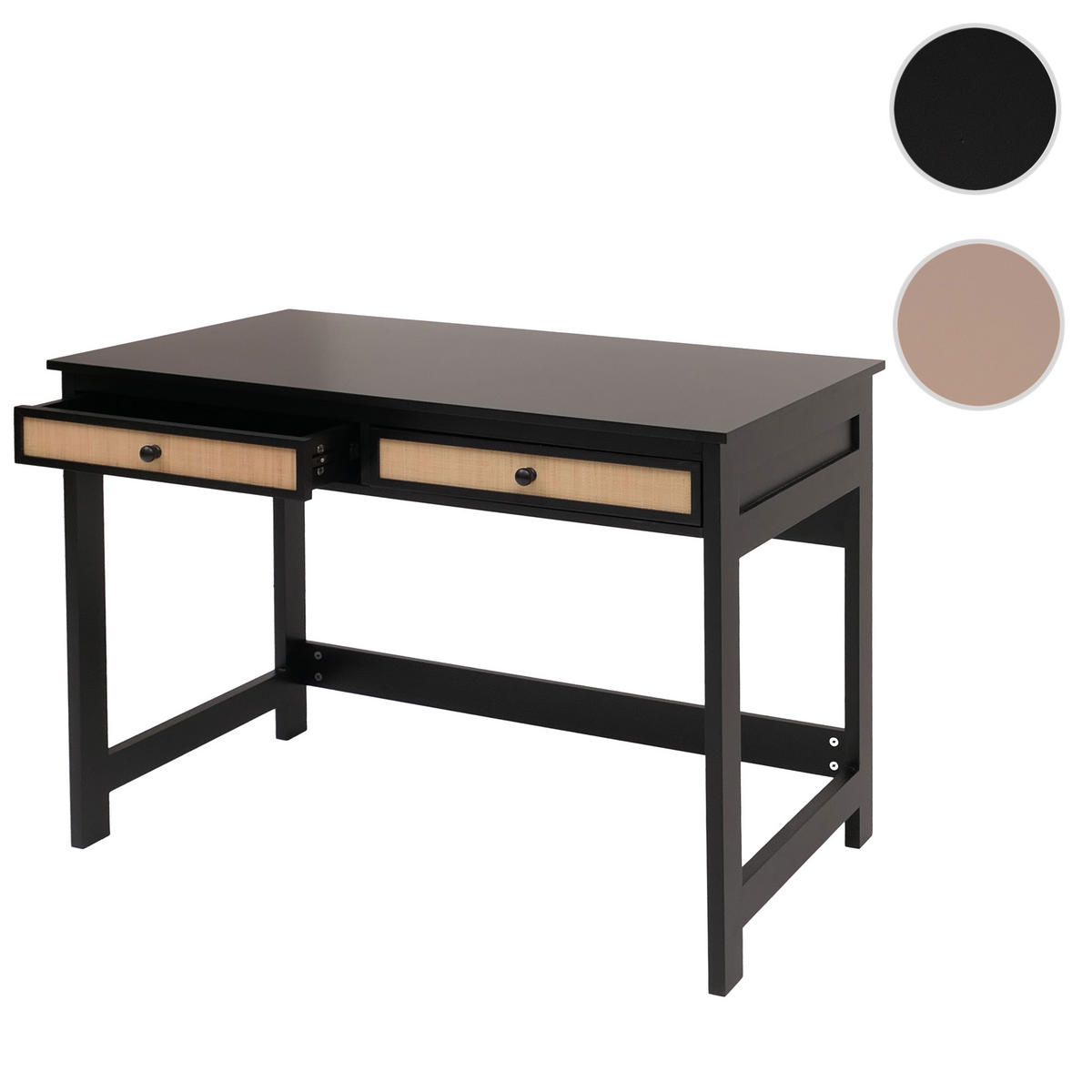 SCHREIBTISCH HxBxT 78x110x60cm Schublade Holz Schwarz - Schwarz, Holz (60/110/78cm) - PROREGAL