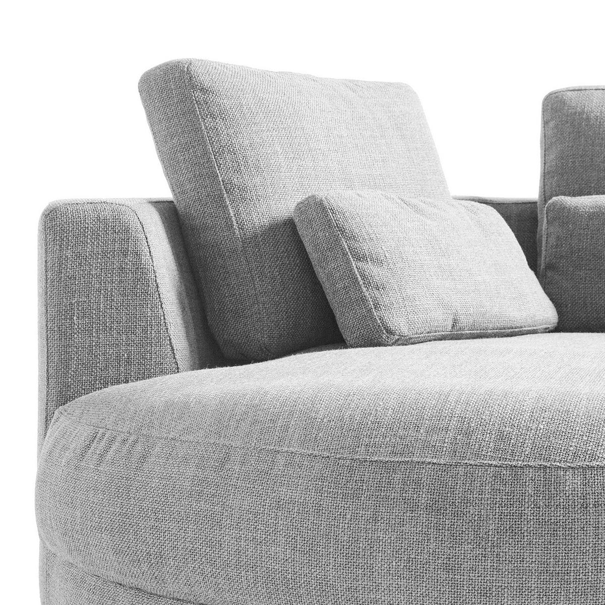 MODULLONGCHAIR - Hellgrau, Textil (129/74/167cm) - home24