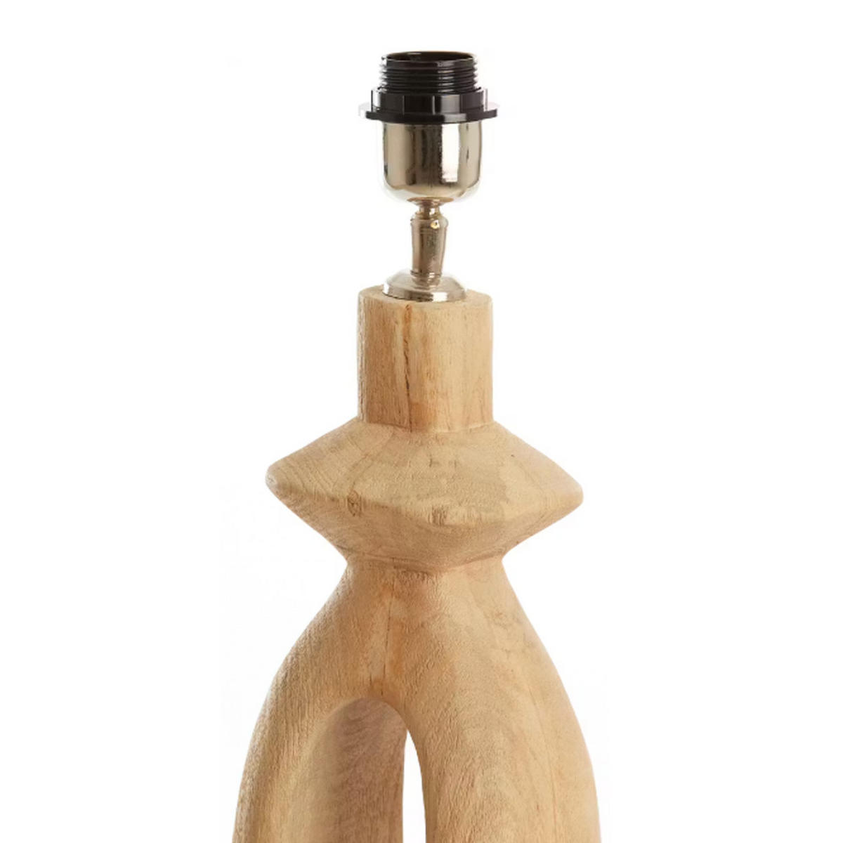 LEUCHTENFUSS DJANGO 14x12x58 cm, Holz, Braun - Braun, Holz (14/12/58cm) - Light & Living