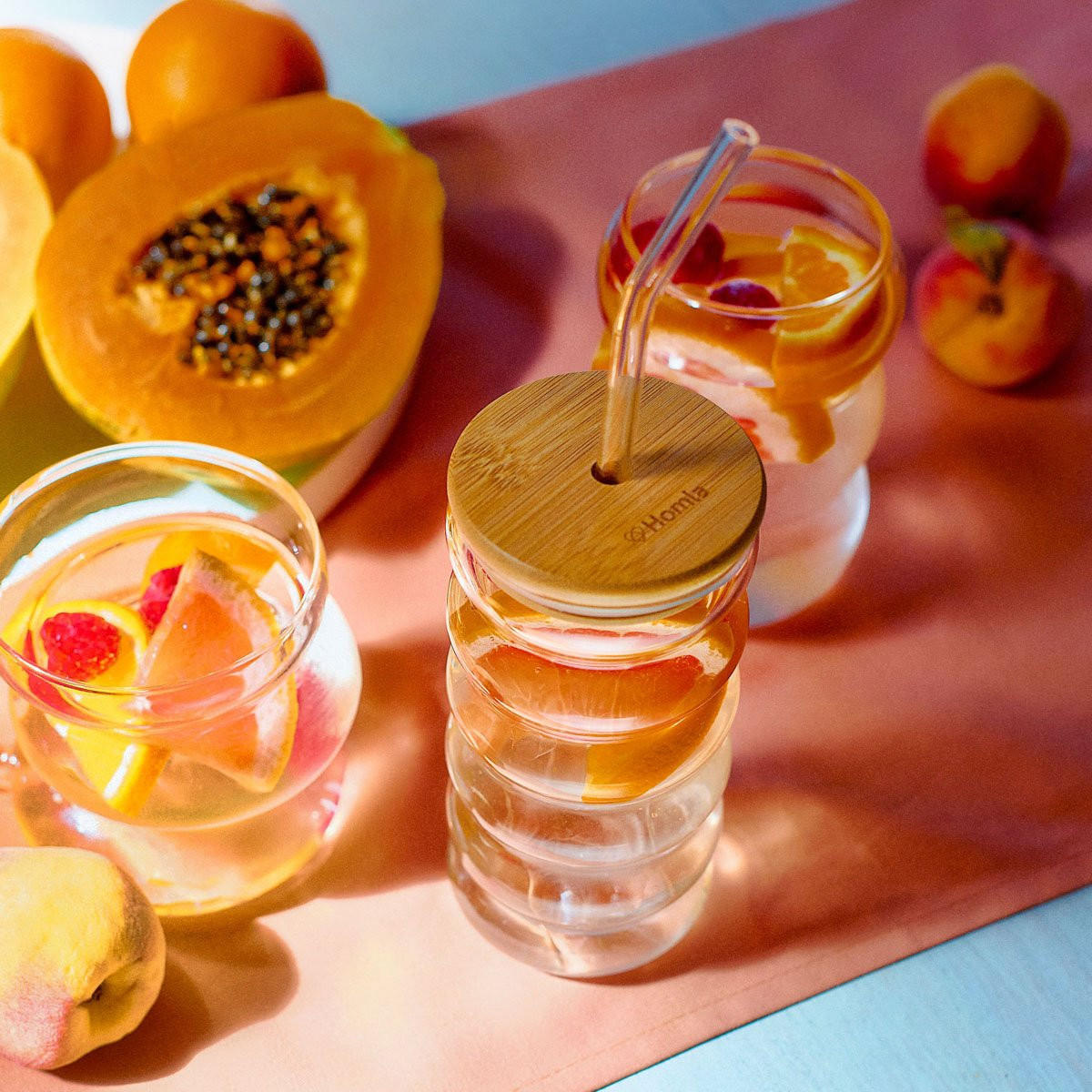 GLÄSERSET Bubbly Summer 0,45 l 4er-Set - Transparent, Glas (0.45L) - Homla