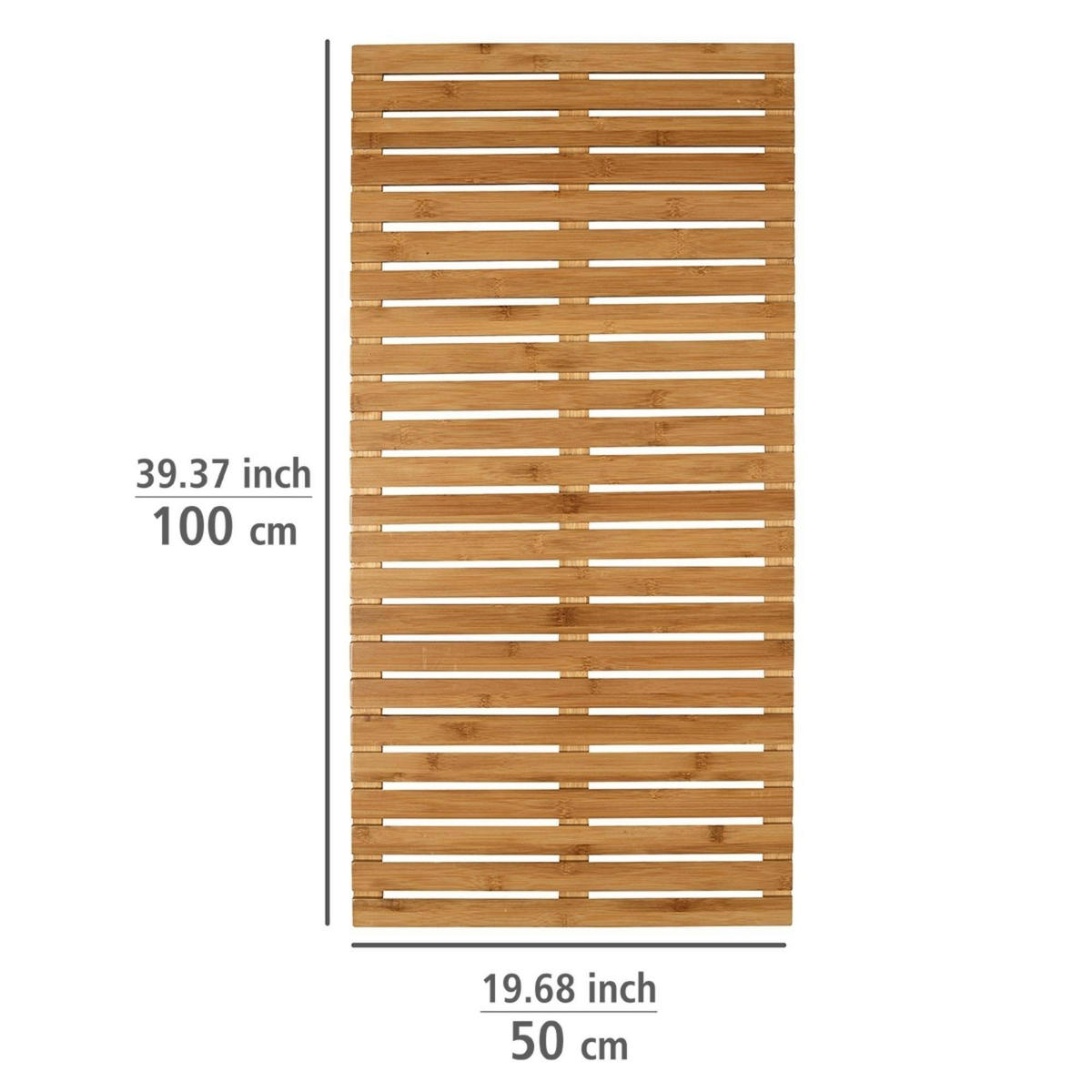 BADEMATTE Bambusa 100/50 cm - Braun, Naturmaterialien (50/100cm)