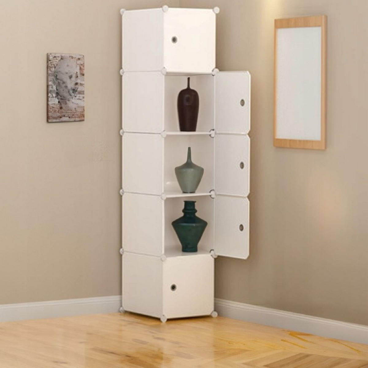 KLEIDERSCHRANK, weiß 39/37/185 cm - Weiß, Kunststoff (39/185/37cm) - Rebiko