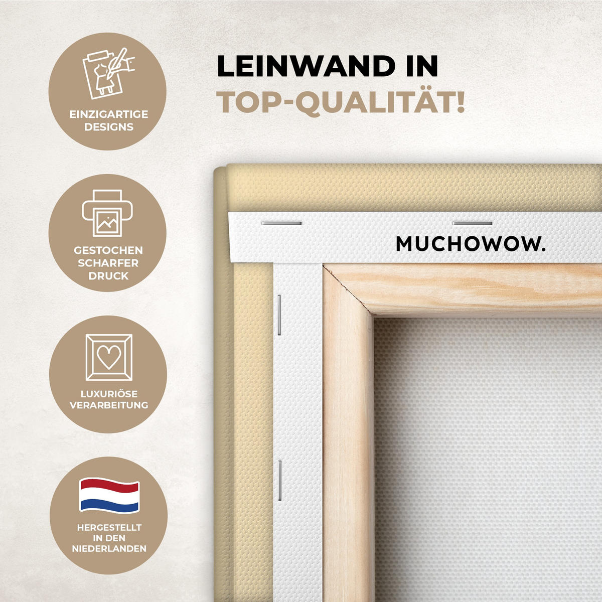 LEINWANDBILD Eier - Kaninchen - Pastellfarbtöne Deko Groß 90x90 cm - Hellgelb, Textil (90/90cm) - MuchoWow