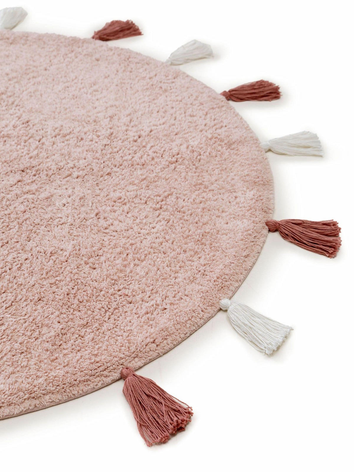 KINDERTEPPICH waschbar Malu Rosa ø 100 cm rund - Rosa, Naturmaterialien/Textil (100/1cm) - KUNSTLOFT