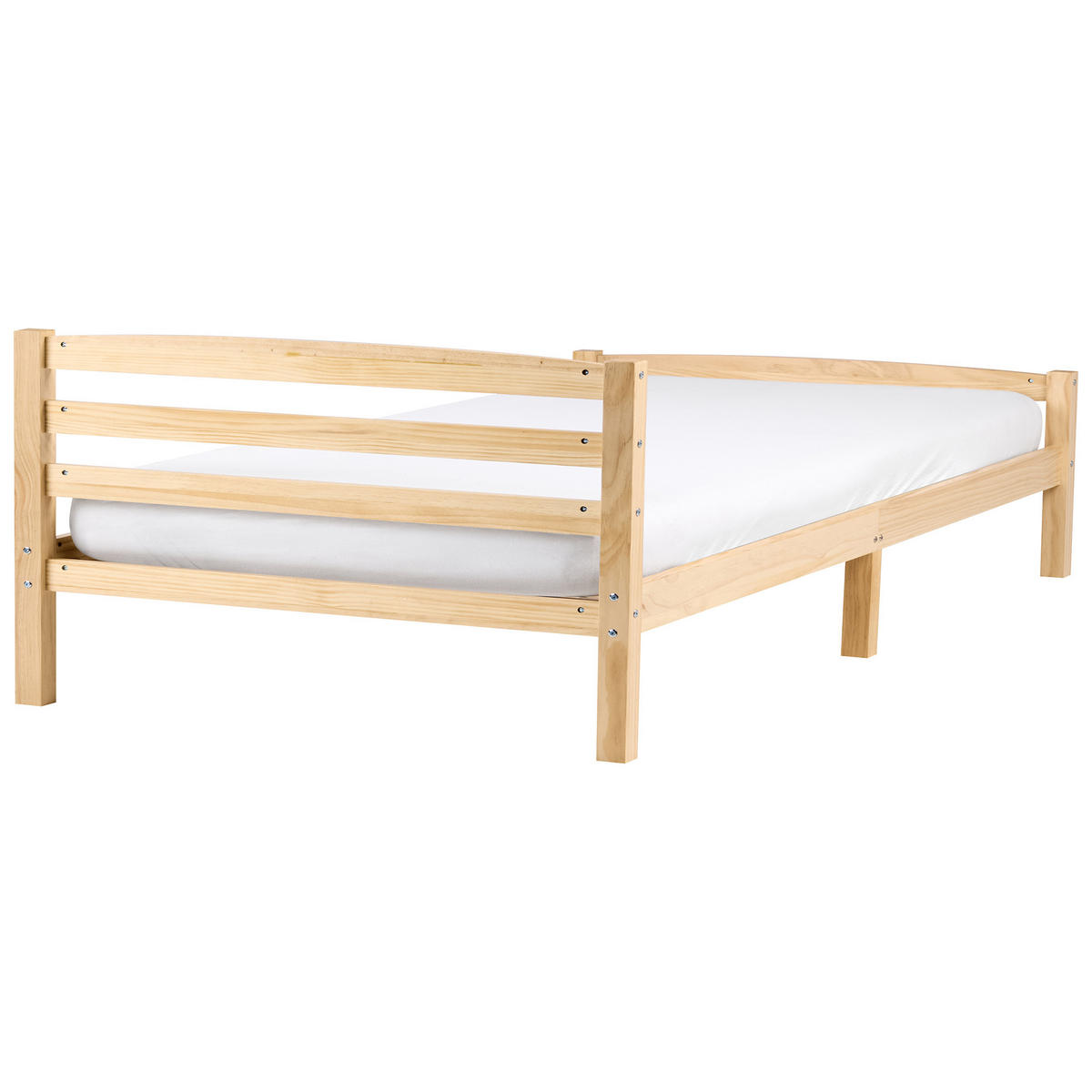 POSTEL s roštem 120/200 cm Borovicové dřevo Světle hnědá Echallon - hnědá/světle hnědá, dřevo (120/200cm) - Beliani