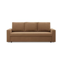 SOFA 3-SITZER MIT SCHLAFFUNKTION NEO, Braun - Braun, Textil (220/85/92cm)