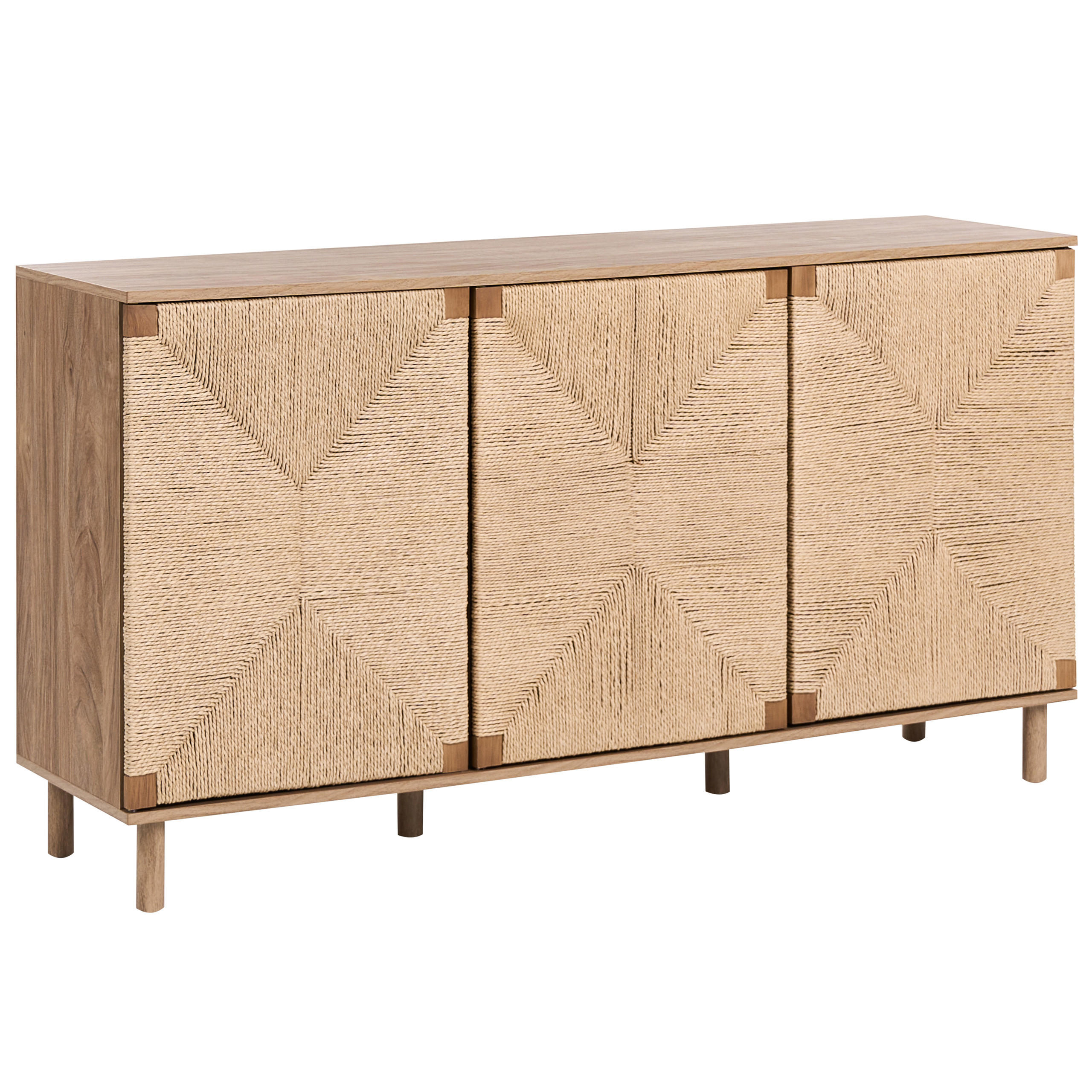 Beliani Sideboard Hellbraun, Braun 153x81x40 cm