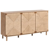 SIDEBOARD mit 3 Türen Hellbraun Bondi - Hellbraun/Braun, Holz/Holzwerkstoff (153/81/40cm) - Beliani