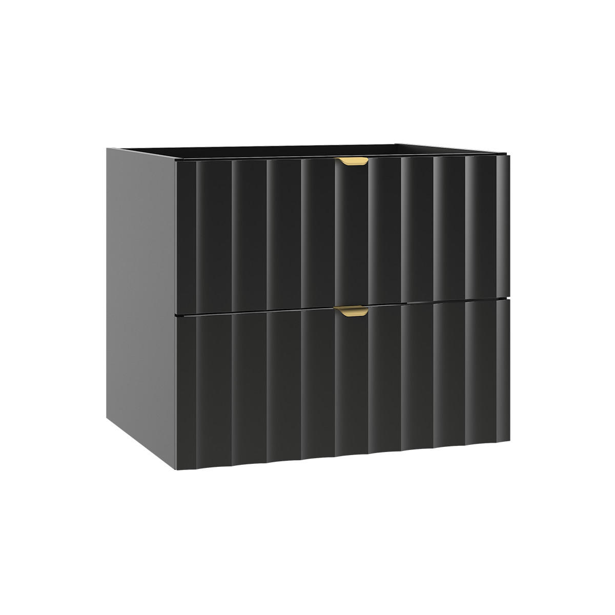 WASCHTISCHUNTERSCHRANK 60cm Lexa Schwarz - Schwarz, Holzwerkstoff (60/50/45.8cm) - Petits-meubles