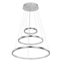 LED HÄNGELEUCHTE RALPH Silber matt - Silberfarben, Metall (51/51/120cm) - Globo Lighting