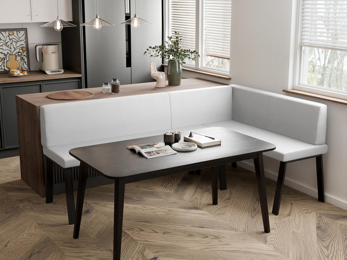 ECKBANK rechts MONO Y Kunstleder glatt, 142/196 cm Weiß - Weiß, Kunststoff/Textil (142/196cm) - Idohome