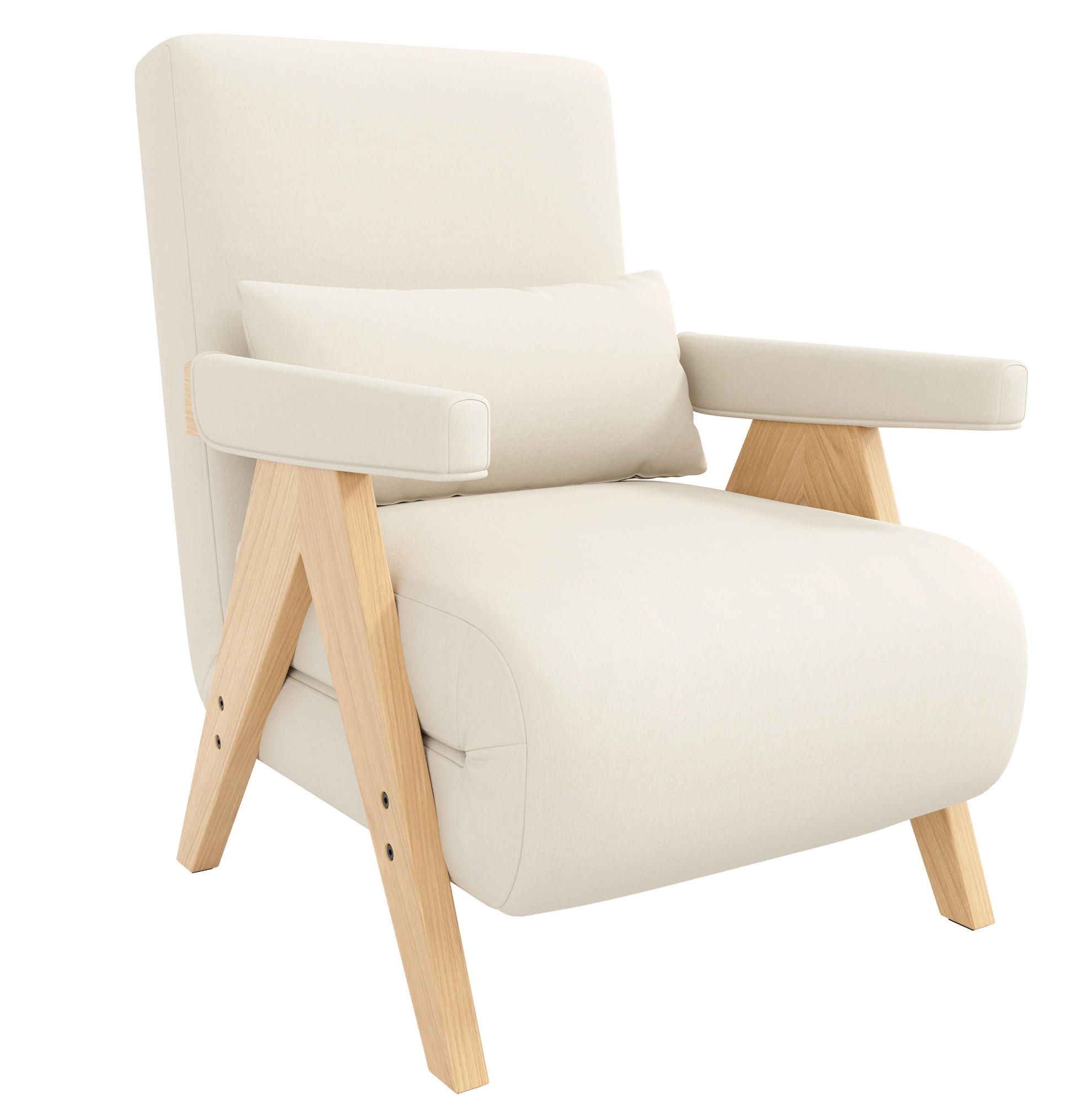 POLSTERSESSEL 87/64/60 cm mit Schlaffunktion und 6-fach verstellbarer Rückenlehne - Beige, Textil (87/64/60cm) - BEAOK